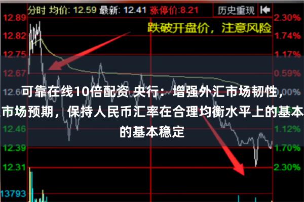 可靠在线10倍配资 央行：增强外汇市场韧性，稳定市场预期